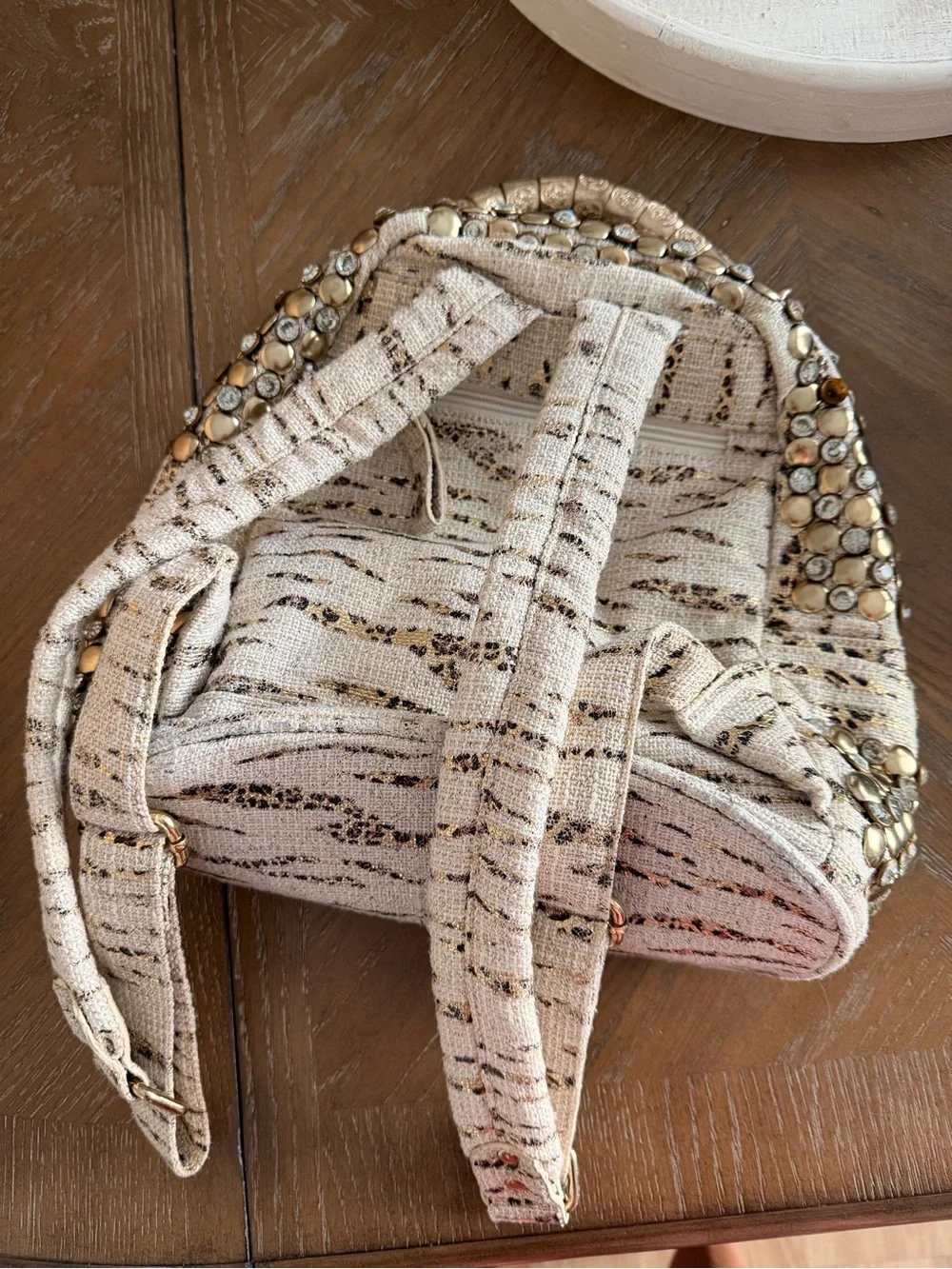 Studded Cream-Tone Women’s Backpack